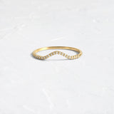 Moissanite Round Cut Curved Eternity Band