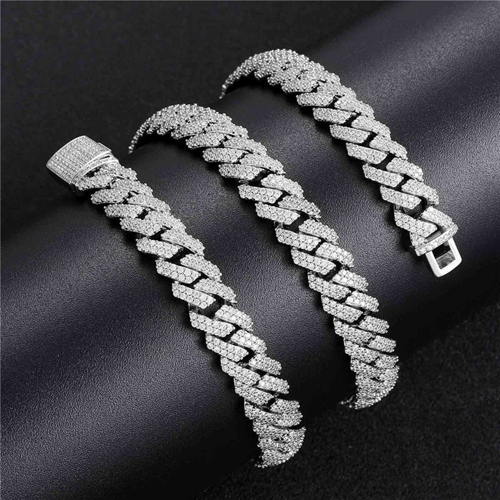 Moissanite Diamond Hip Hop Miami Cuban Linked Chain