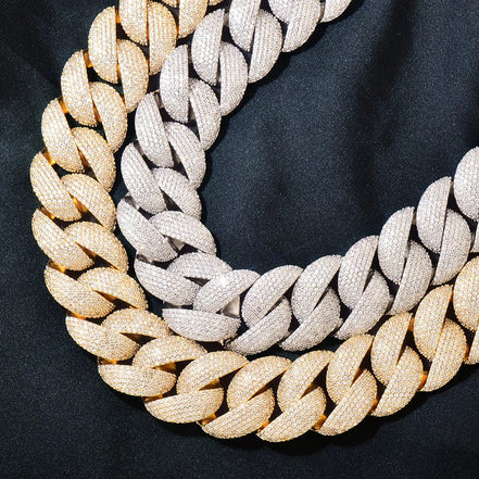925 Sterling Silver VVS1 Moissanite Cuban Linked Chain