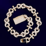 Iced Out Cross Infinity Moissanite Chain For Men's