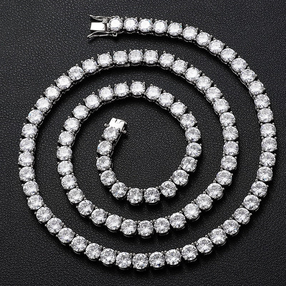 VVS1 Moissanite Round Cut Tennis Chain Gift For Men's