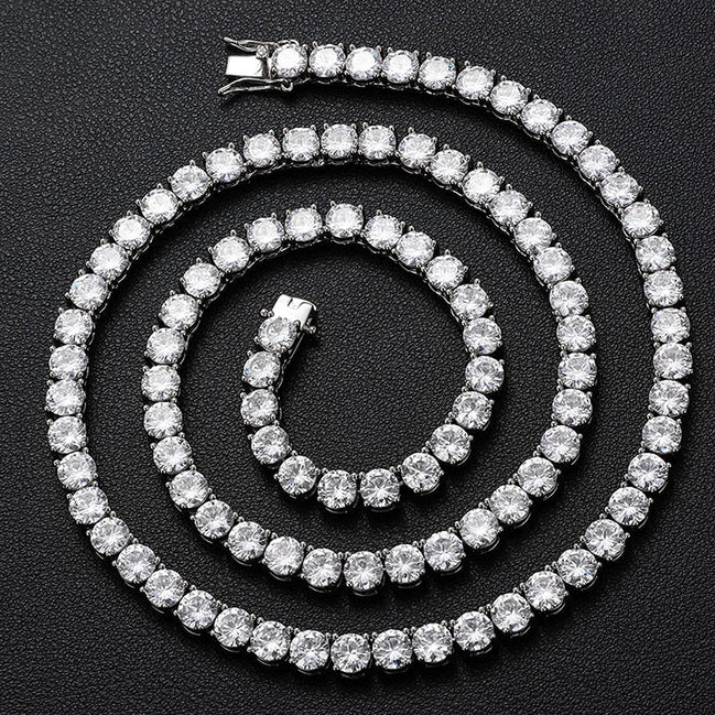 VVS1 Moissanite Round Cut Tennis Chain Gift For Men's
