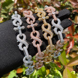 Iced Out Cross Infinity Moissanite Chain For Men's