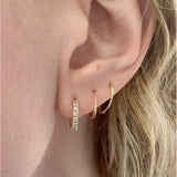 Round Cut Moissanite Lever Back Hoop Earring For Her