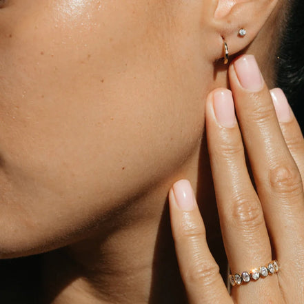 Moissnaite Solitaire Round Cut Small Stud Earring