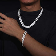 Iced Out Colorless Moissanite Cuban Link Chain