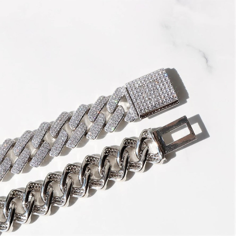 Miami Iced Out Moissanite Hip Hop Cuban Jewelry