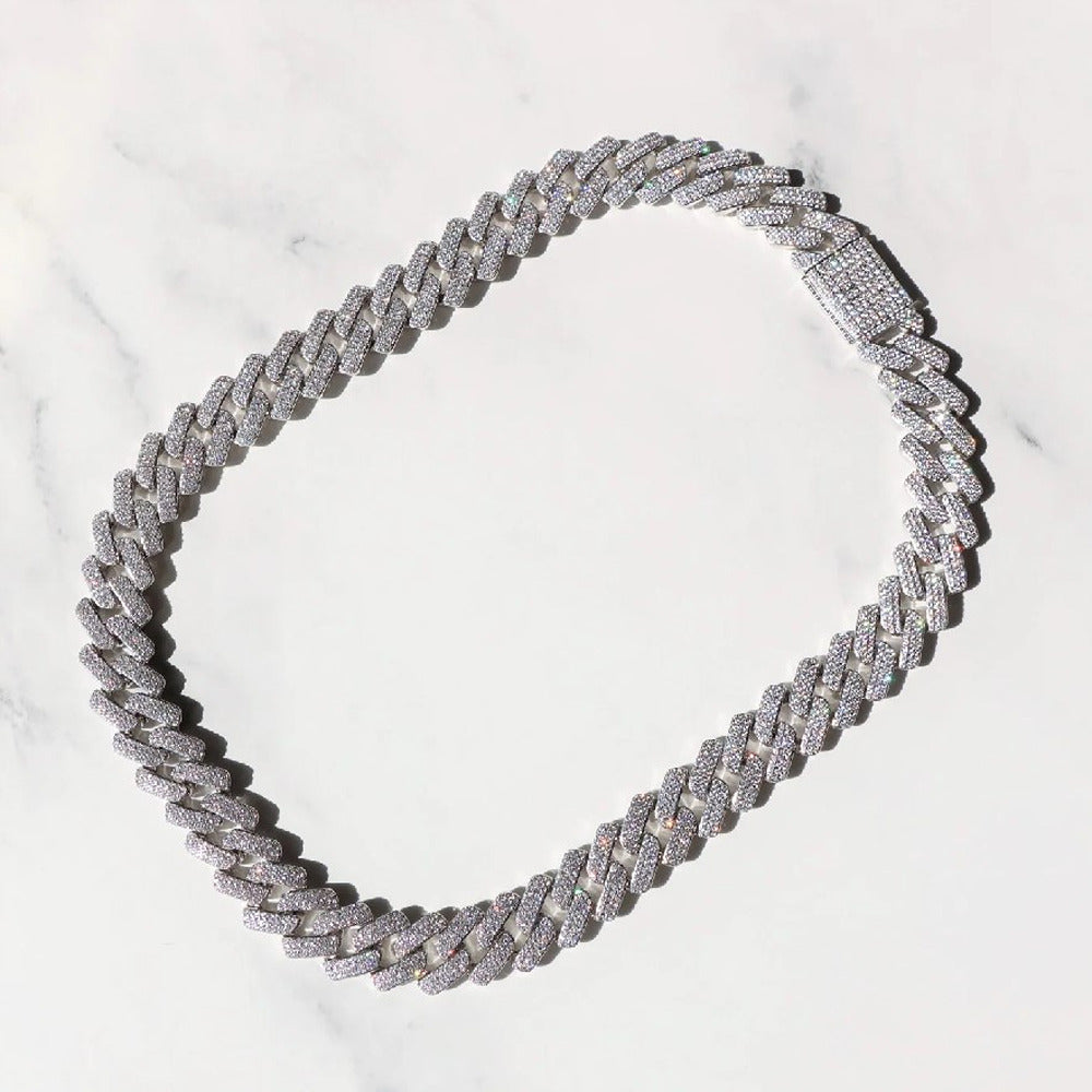 Miami Iced Out Moissanite Hip Hop Cuban Jewelry