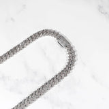 Moissanite Diamond Round & Baguette Cuban Chain For Men's