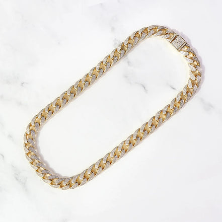 Iced Out Moissanite Cuban Chain Gift for Men's
