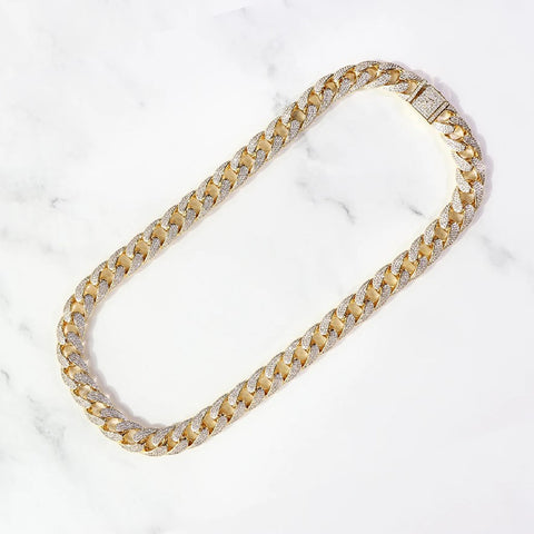 Iced Out Moissanite Cuban Chain Gift for Men's