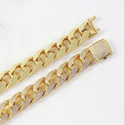 Iced Out Moissanite Cuban Chain Gift for Men's