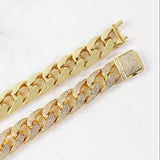 Iced Out Moissanite Cuban Chain Gift for Men's