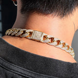 Iced Out Moissanite Cuban Chain Gift for Men's