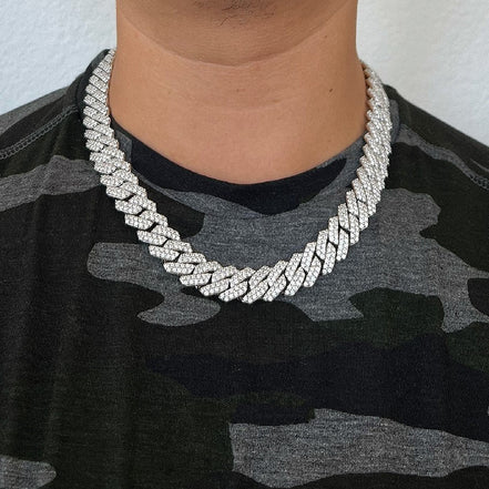 Iced Out Luxury Moissanite Diamond Cuban Chain