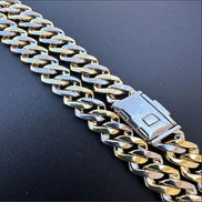 Dual Tone Moissanite Diamond Hip Hop Chain