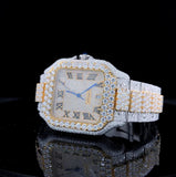 Roman Dial VVS1 Moissanite Luxury Wrist Watch