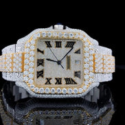 Roman Dial VVS1 Moissanite Luxury Wrist Watch