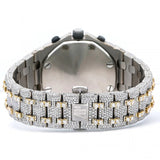 Dual Tone VVS1 Moissanite Handmade Hip Hop Watch
