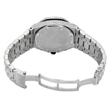 Blue Color Chrono Dial Iced Out Moissanite Watch