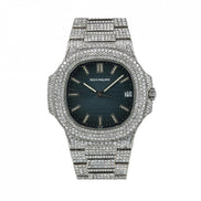 Colorless Moissanite Blue Dial Iced Out Luxury Watch
