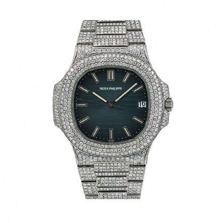 Colorless Moissanite Blue Dial Iced Out Luxury Watch