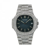 Colorless Moissanite Blue Dial Iced Out Luxury Watch