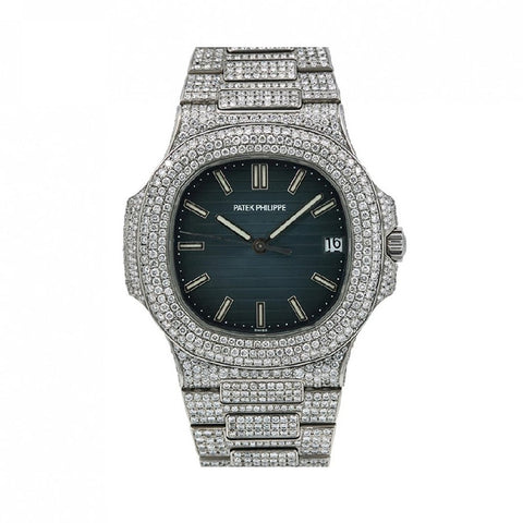 Colorless Moissanite Blue Dial Iced Out Luxury Watch