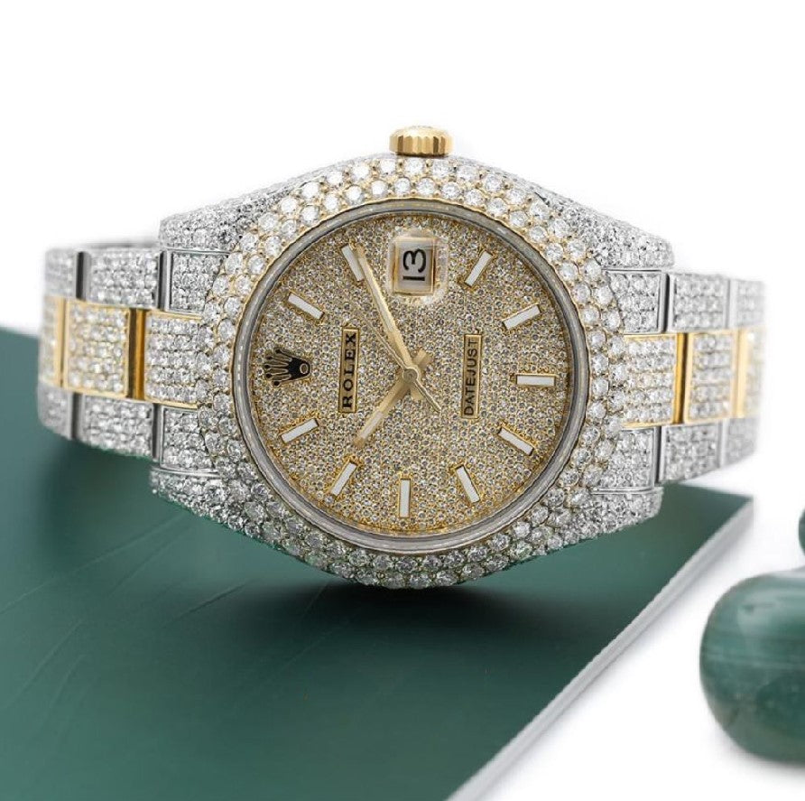 Datejust Iced Out Dual Tone Automatic Moissanite Watch