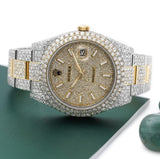 Datejust Iced Out Dual Tone Automatic Moissanite Watch