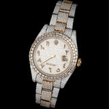 Dual Tone Moissanite Diamond Wrist Watch