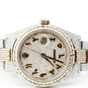 Dual Tone Moissanite Diamond Wrist Watch