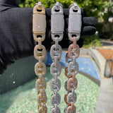 VVS1 Moissanite Duo Link Iced Out Hip Hop Chain