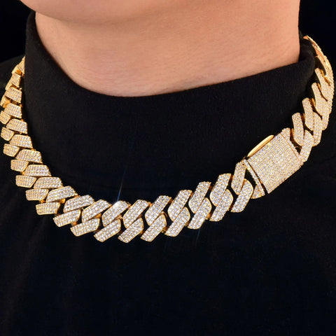 Iced Out D Color Moissnaite Diamond 22mm Hip Hop Chain