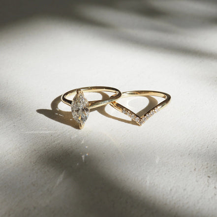 Chevron Style Moissnaite Round Cut Wedding Band