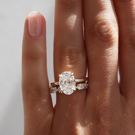 Oval & Round Cut Moissanite Eternity Band For Women