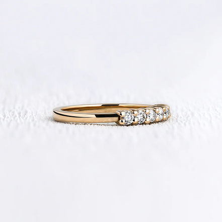 925 Silver Seven Stone Round Cut Moissanite Diamond Band