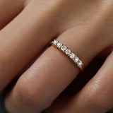 925 Silver Seven Stone Round Cut Moissanite Diamond Band