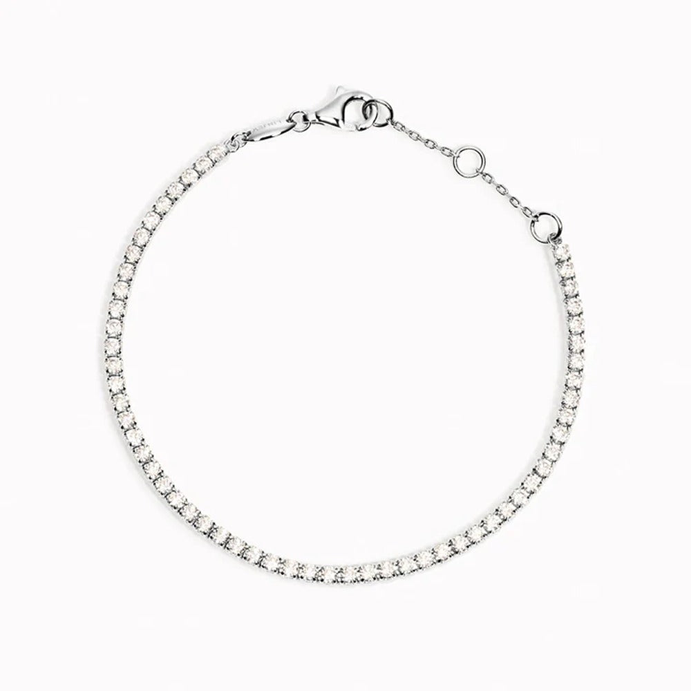Lab Created Moissnaite Round Cut Fancy Style Tennis Bracelets