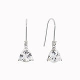 Moissanite Trillian & Round Cut Dangles Drop Earrings