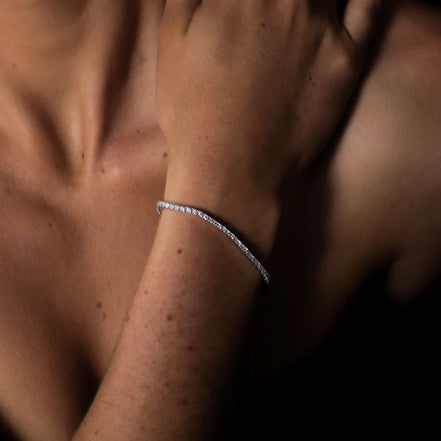 VVS1 Moissanite Round Cut Tennis Bracelet For Women