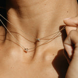 D Color Moissanite Marquise & Round Cut Toi Et Moi Fancy Pendant