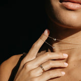 D Color Moissanite Marquise & Round Cut Toi Et Moi Fancy Pendant