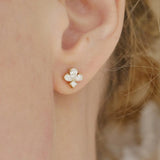 Pear & Asscher Cut Moissnaite Stud Earring Gift For Girls