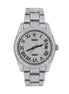 DateJust  Full White VVS1 Moissnaite Iced Out Watch