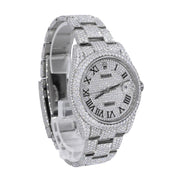 DateJust  Full White VVS1 Moissnaite Iced Out Watch