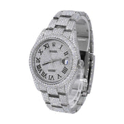 DateJust  Full White VVS1 Moissnaite Iced Out Watch
