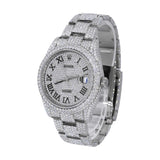 DateJust  Full White VVS1 Moissnaite Iced Out Watch
