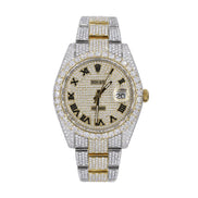 Roman Dial Moissanite Diamond Men's Fashion Watch