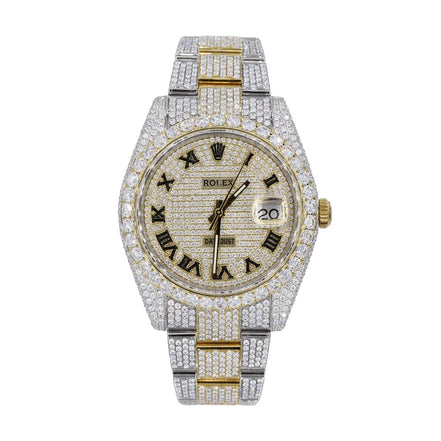 Roman Dial Moissanite Diamond Men's Fashion Watch
